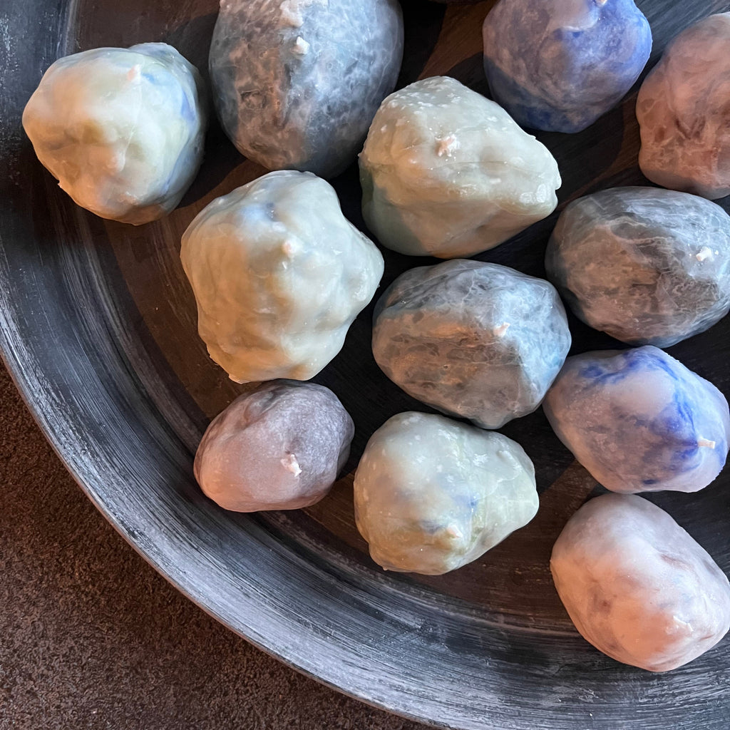 stone candle 3set