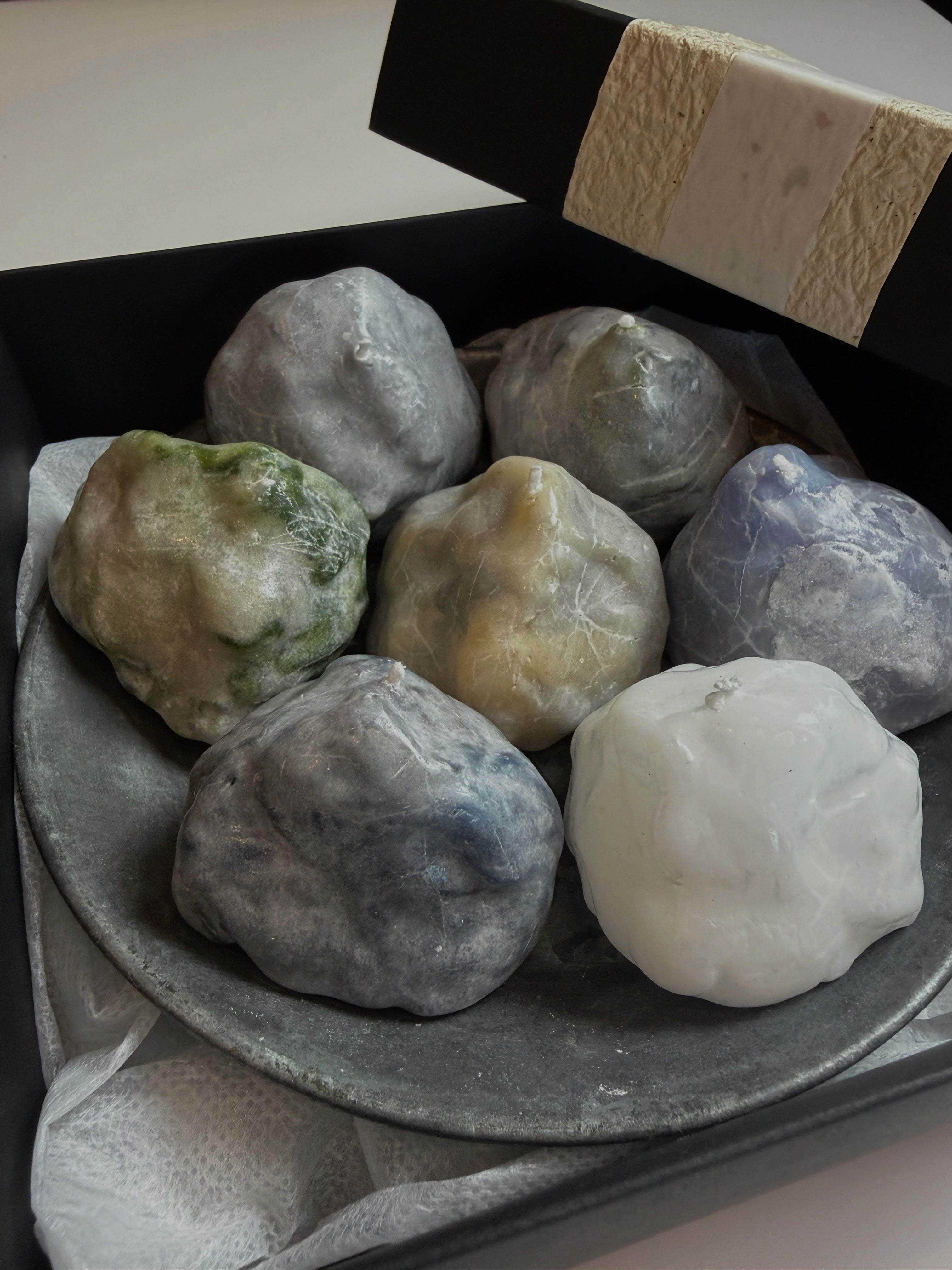 7-Piece Stone Candle Set