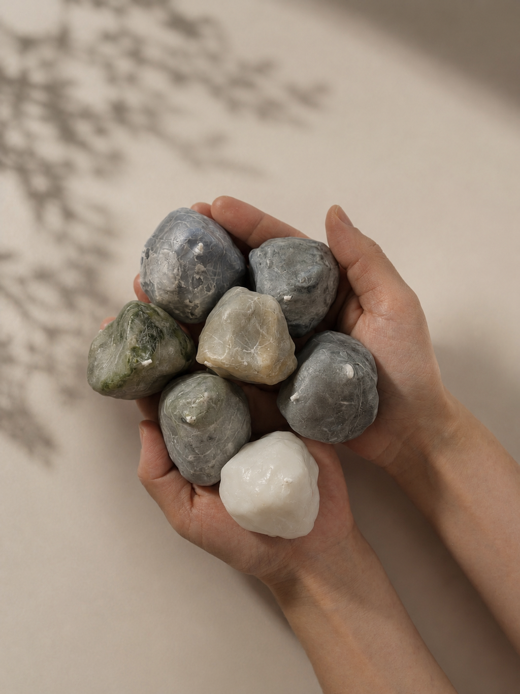 7-Piece Stone Candle Set