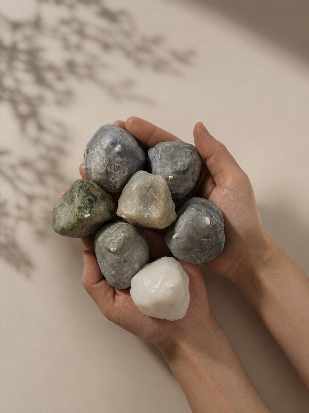 7-Piece Stone Candle Set